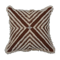 Brown Fringe Pillow