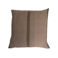 28" Cotton Plaid Pillow