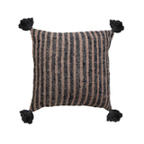 18" Black and Natural Pillow