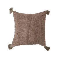 Textured Pillow with Tassels 18"