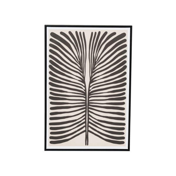 Black & White Abstract Fern