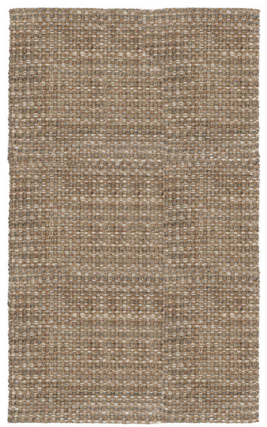 Panama Jute Rug: 8 x 10 - Natural/Ivory/Gray