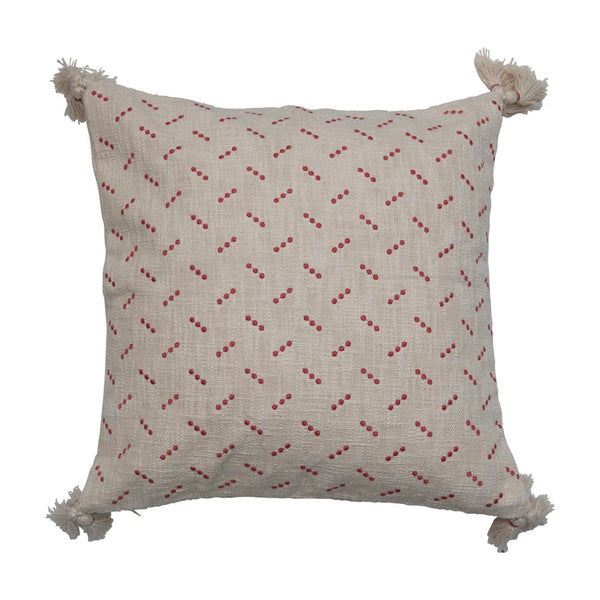 Red Dotted Pillow