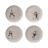 10" Snowman & Bird Plate