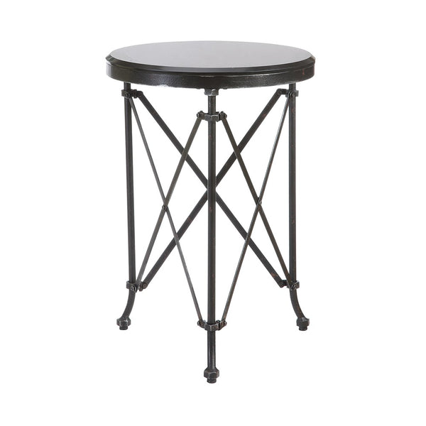 Metal and Marble Side Table