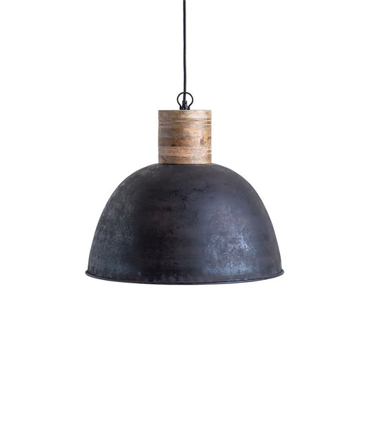 Black and Wood Pendant Light